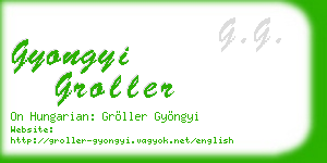 gyongyi groller business card