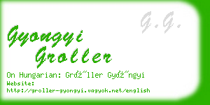 gyongyi groller business card